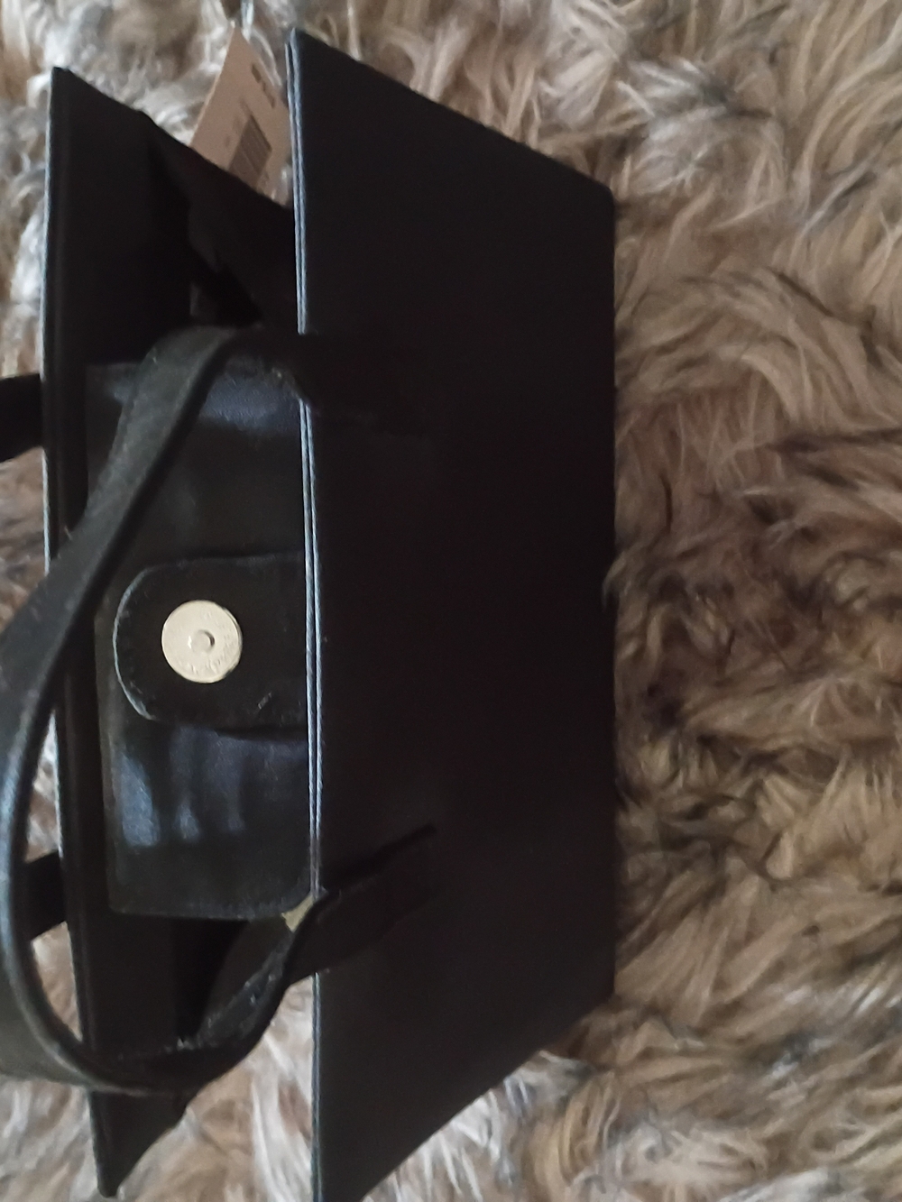 Elegant Black Cloth Clutch l with Magnetic Closure